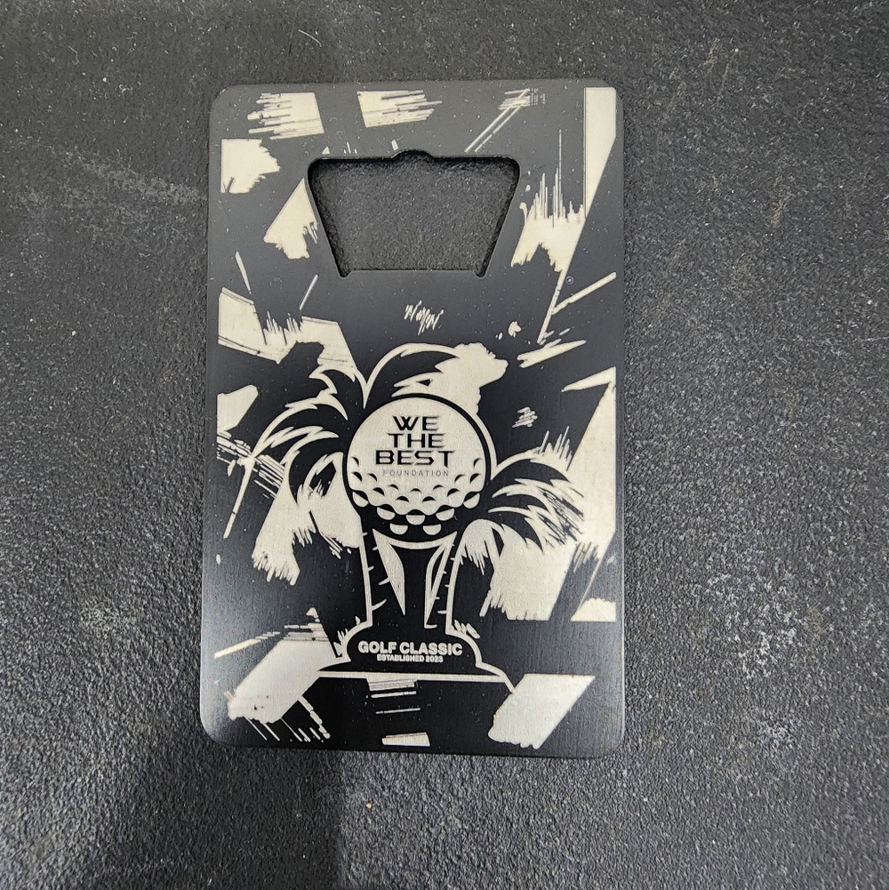 Black and White Golf Themed Bottle Opener